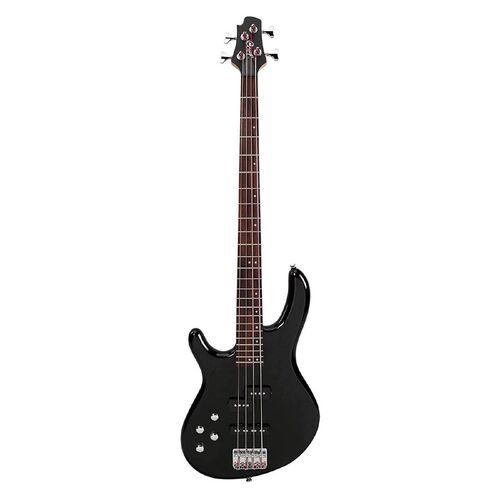CORT ACTION PLUS 4 String Left Hand Electric Bass Guitar in Gloss Black