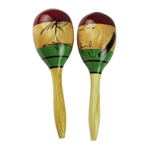 DRUMFIRE Wooden Maracas with Striped Pattern DFP-MA16-STR