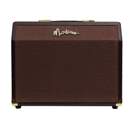 MARTINEZ 25 Watt Retro-Style Acoustic Guitar Amplifier with Reverb in Brown Vinyl MAE-25R-BRN