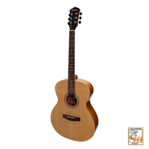 MARTINEZ 25 6 String Small Body 000 Acoustic Guitar with Spruce Top in Natural Satin MF-25-NST