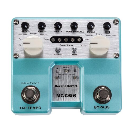 MOOER MEP-REVREV Reverie Reverb Digital Dual Guitar Effects Pedal