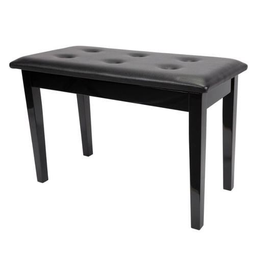 CROWN Piano Stool with Buttons in Black CPS-1B-BLK