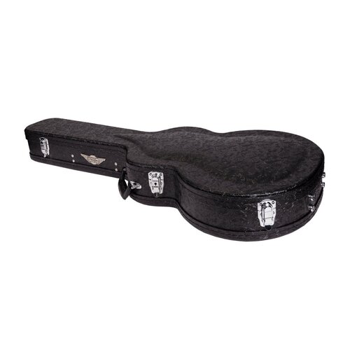 CROSSFIRE Deluxe Shaped 335-Style Electric Guitar Hard Case in Paisley Black XFC-DSAG-PASBLK