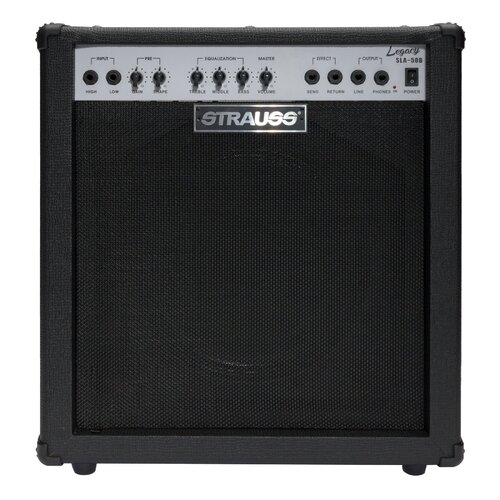 STRAUSS LEGACY 50 Watt Electric Bass Guitar Combo Amplifier with 12 inch Speaker in Black