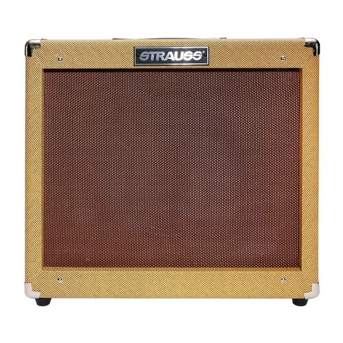 STRAUSS LEGACY VINTAGE 50 Watt Guitar Amp Combo with Reverb and 12 inch Speaker in Tweed SLA-V50RG-TWD