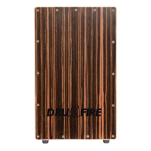 DRUMFIRE DFP-YHT-NST Ebony Front Wooden Cajon with Gig Bag