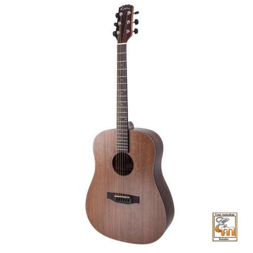 MARTINEZ NATURAL 6 String Dreadnought Guitar with Mahogany Top MND-15-MOP