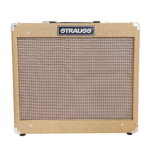 STRAUSS SVT-15R 15 Watt Valve Guitar Amp Combo with Reverb and 10 inch Celestion Speaker in Tweed SVT-15R-TWD