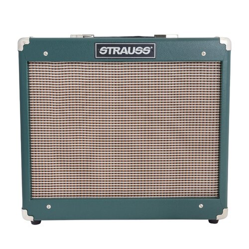 STRAUSS SVT-15R 15 Watt Valve Guitar Amp Combo with Reverb and 10 inch Celestion Speaker in Green SVT-15R-GRN