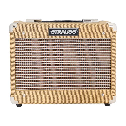 STRAUSS SM-T5 5 Watt Valve Guitar Amp Combo with 8 inch Celestion Speaker in Tweed SM-T5-TWD