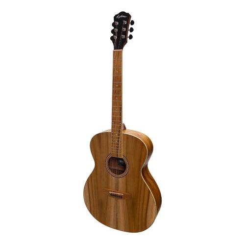 MARTINEZ 25 6 String Small Body Acoustic/Electric Guitar in Jati-Teakwood Natural Satin
