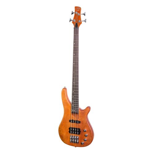 J&D LUTHIERS RM4 4 String Contemporary Style Active Electric Bass Guitar in Natural Satin JD-RM4-NST