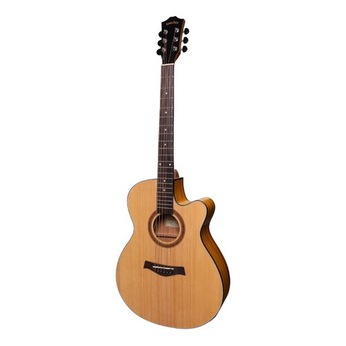 SANCHEZ SFC-18 Acoustic/Electric Small Body Guitar with Cutaway, Laminate Spruce Top and Laminate Koa Back and Sides SFC-18-SK