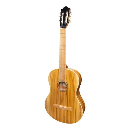 MARTINEZ 4/4 Size Classical Guitar Only with Built-in Tuner Jati Teakwood