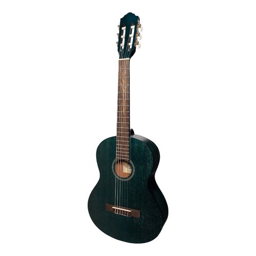 MARTINEZ 3/4 Size Slim Jim Classical Guitar Only with Built-in Tuner Blue