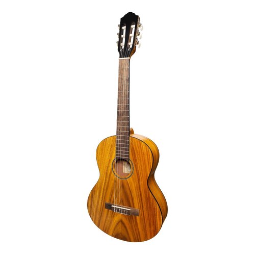 MARTINEZ 3/4 Size Slim Jim Classical Guitar Only with Built-in Tuner Koa
