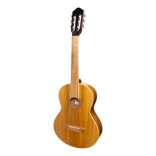 MARTINEZ 3/4 Size Slim Jim Classical Guitar Only with Built-in Tuner Jati Teakwood