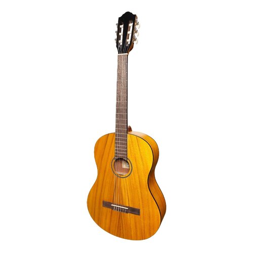 MARTINEZ 4/4 Size Slim Jim Classical Guitar Only with Built-in Tuner Koa
