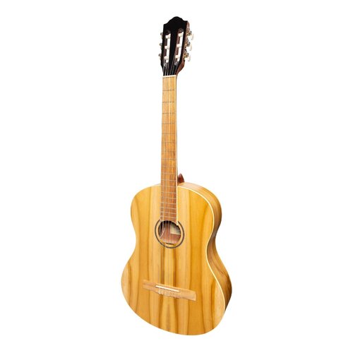 MARTINEZ 4/4 Size Slim Jim Classical/Electric Gtr Only with Pickup & Tuner Jati Teakwood