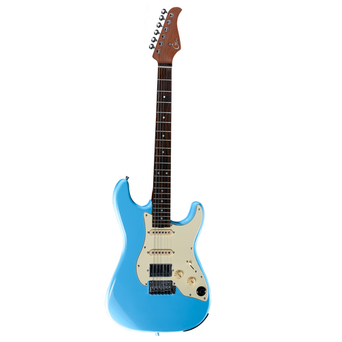 MOOER GTRS-S800 INTELLIGENT 6 String Electric Guitar with Rosewood Fretboard and Gig Bag in Blue