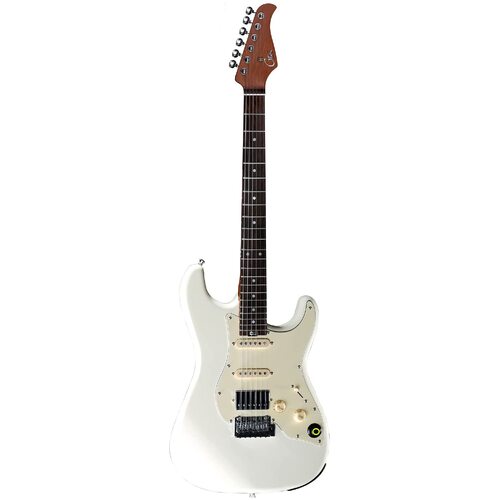 MOOER GTRS-S800 INTELLIGENT 6 String Electric Guitar with Rosewood Fretboard and Gig Bag in White