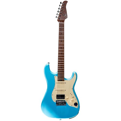 MOOER GTRS-S801 INTELLIGENT 6 String Electric Guitar with Roasted Maple Fretboard and Gig Bag in Blue