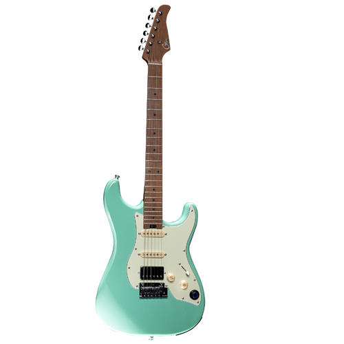 MOOER GTRS-S801 INTELLIGENT 6 String Electric Guitar with Roasted Maple Fretboard and Gig Bag in Green