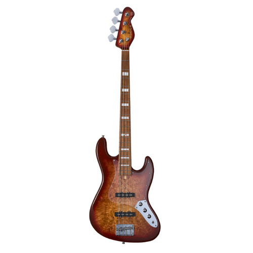 MOOER MBJ420 4 STRING BASS GTR W/GIG BAG RED BURST