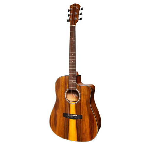 MARTINEZ DREADNOUGHT/ELECTRIC CUTAWAY GTR GLOSS TEAKWOOD