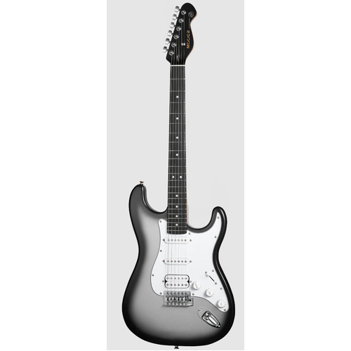 MOOER MSC12 PRO STRAT STYLE ELECTRIC GTR H/S/S IRON SILVER GLOSS