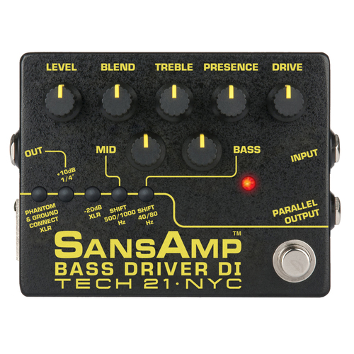 TECH 21 NYC Bass Driver DI and Stomp Box Effects Pedal
