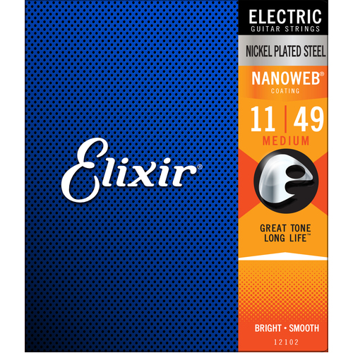 ELIXIR NANOWEB E12102 11/49  Electric String Set Nickel Plated Steel Medium
