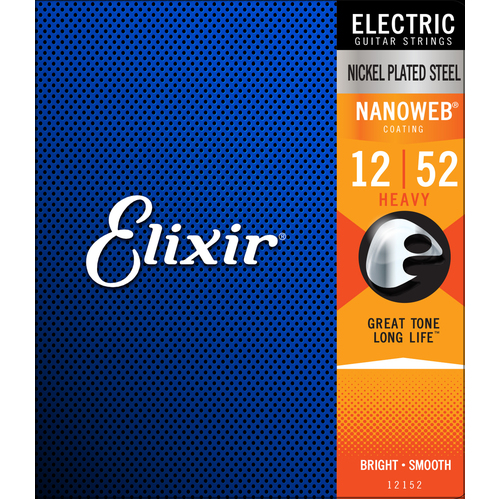 ELIXIR NANOWEB E12152 12/52  Electric String Set Nickel Plated Steel Heavy