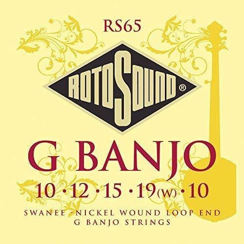 ROTOSOUND RH9 SWANEE Banjo 5 String Set 10-10 Loop End Nickel Wound