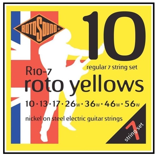 ROTOSOUND R107 7 String Electric Guitar Set 10-56 Nickel on Steel Regular