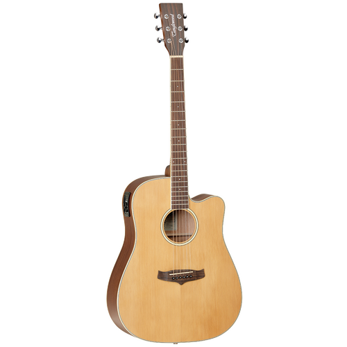 TANGLEWOOD WINTERLEAF 6 String Dreadnought/Electric Cutaway Guitar in Natural Satin
