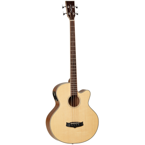 TANGLEWOOD WINTERLEAF TW8AB 4 String Acoustic/Electric Cutaway Bass Guitar In Spruce