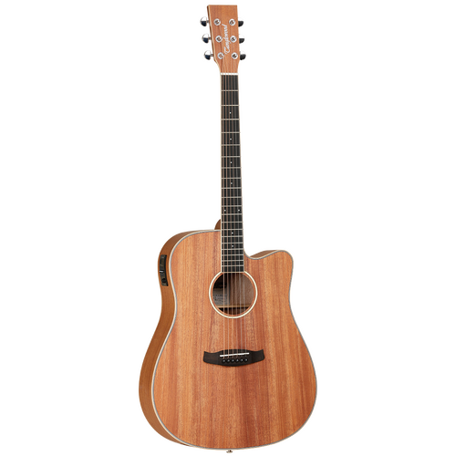 TANGLEWOOD UNION 6 String Dreadnought/Electric Cutaway Guitar in Natural Satin