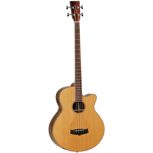 TANGLEWOOD JAVA 4 String Acoustic/Electric Cutaway Bass Guitar with Solid Canadian Cedar
