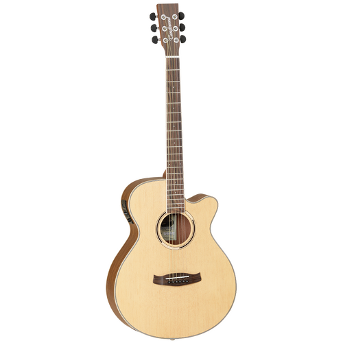 TANGLEWOOD DISCOVERY EXOTIC 6 String Super Folk/Electric Cutaway Guitar in Natural