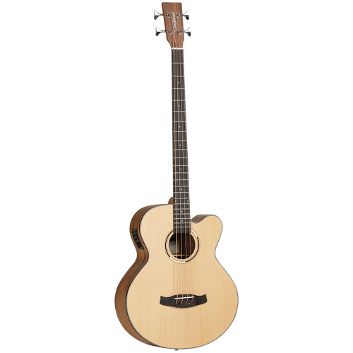 TANGLEWOOD DISCOVERY EXOTIC TDBTABBW 4 String Acoustic Bass Guitar with Cutaway in Spruce