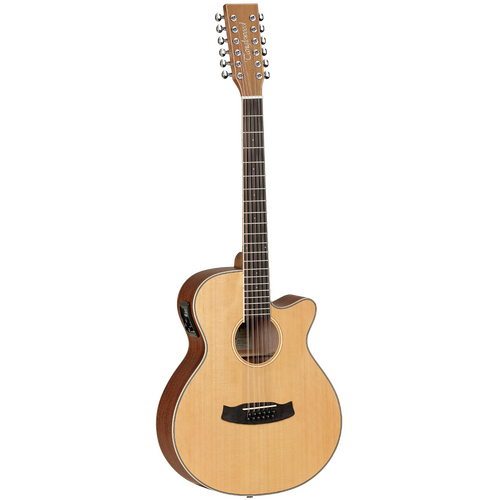 TANGLEWOOD WINTERLEAF 12 String Super Folk/Electric Cutaway Guitar in Spruce