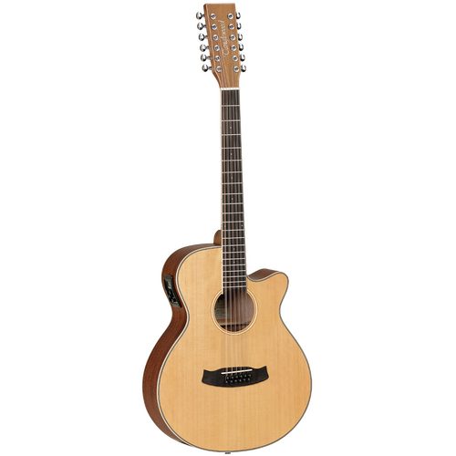 TANGLEWOOD WINTERLEAF 12CESOLID 12 String Acoustic/Electric Cutaway Guitar in Natural Satin