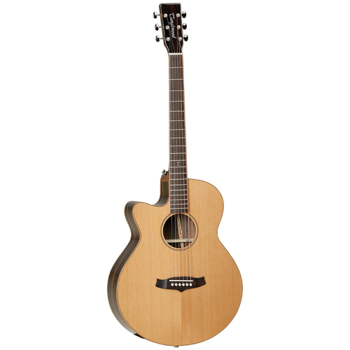 TANGLEWOOD JAVA 6 String Left Hand Super Folk Acoustic/Electric with Cutaway Guitar in Canadian Cedar