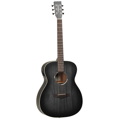 TANGLEWOOD BLACKBIRD 6 String Orchestra/Electric Guitar in Smoke Stack Black Satin