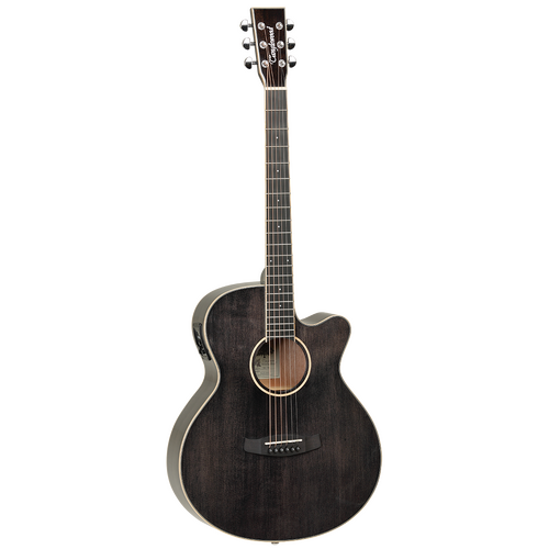 TANGLEWOOD WINTERLEAF 6 String Super Folk/Electric Cutaway Guitar in Black Shadow