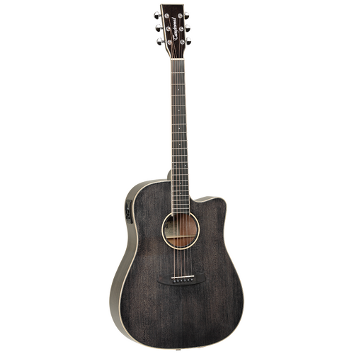 TANGLEWOOD WINTERLEAF 6 String Dreadnought/Electric Cutaway Guitar in Black Shadow