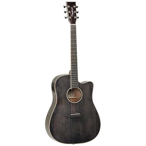 TANGLEWOOD WINTERLEAF 6 String Dreadnought Acoustic/Electric Guitar with Cutaway in Black Shadow