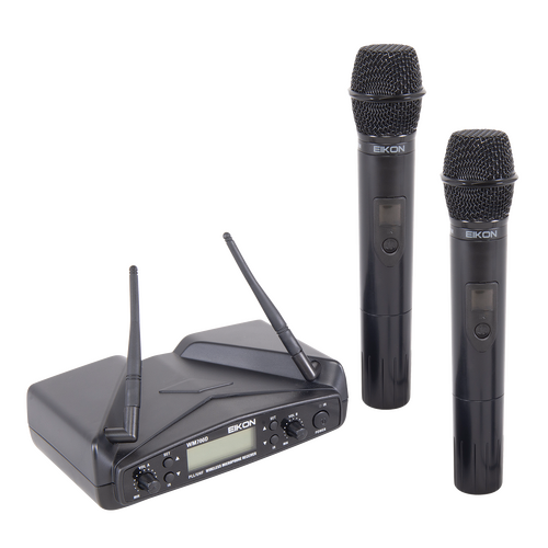 EIKON WM700DMA Dual Channel Wireless Microphone Handheld System 516-562Mhz