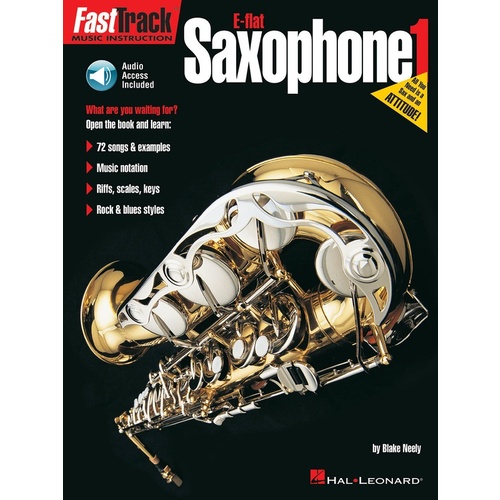 FASTTRACK E Flat Alto Saxophone Method Book 1 Book with Online Audio Access